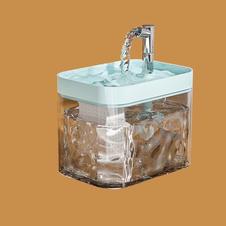 Moderner Haustierbrunnen für Katzen & Hunde, mit effektivem Filtersystem für hygienisches Trinkwasser.