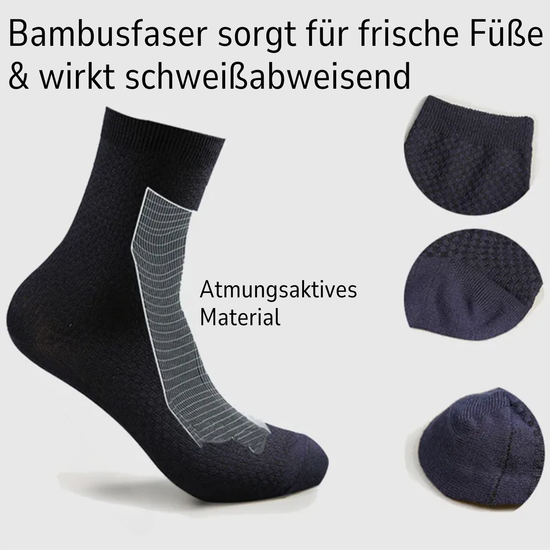 Ganzjahressocken für Herren: thermoregulierend, geruchshemmend und extrem bequem.