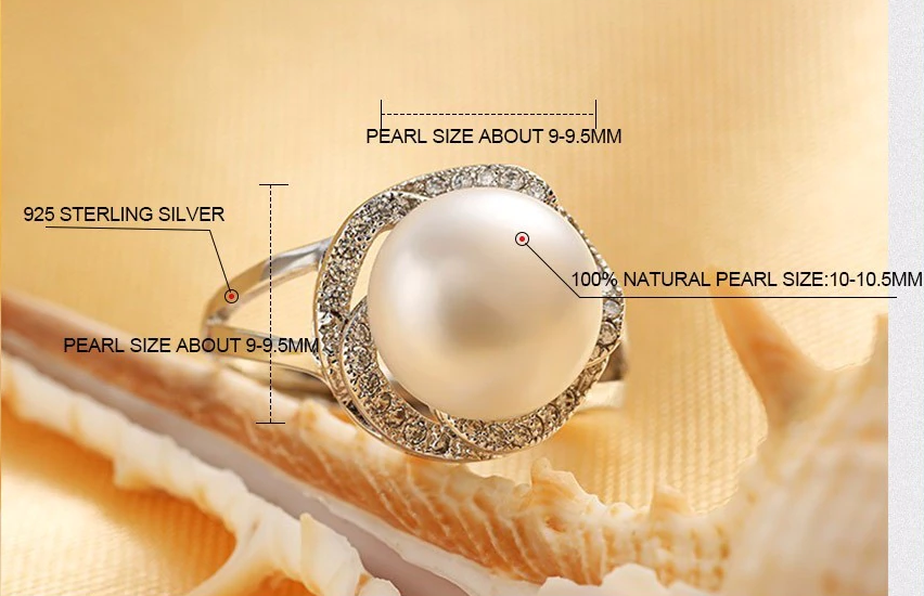 Handgefertigter, verstellbarer Damen Perlenring aus 925er Silber mit Süßwasserperle. Elegante Geschenkidee für Frauen.