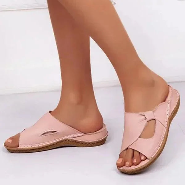 Damen Sommerschuhe: verstellbare Sandalen mit Memory-Foam, Fußgewölbestütze und rutschfester Sohle.