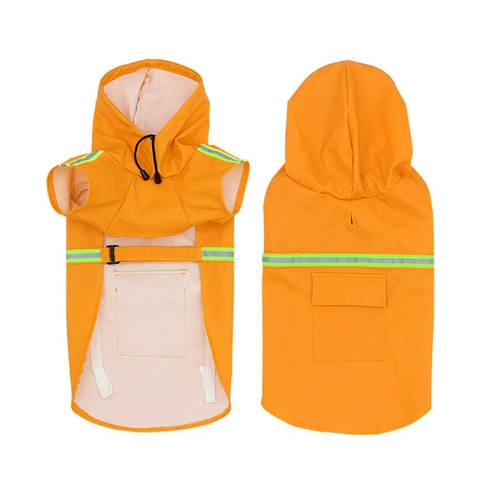 Reflektierende, wasserdichte Hundejacke StormGuard für erhöhte Sichtbarkeit und Sicherheit beim Spaziergang.
