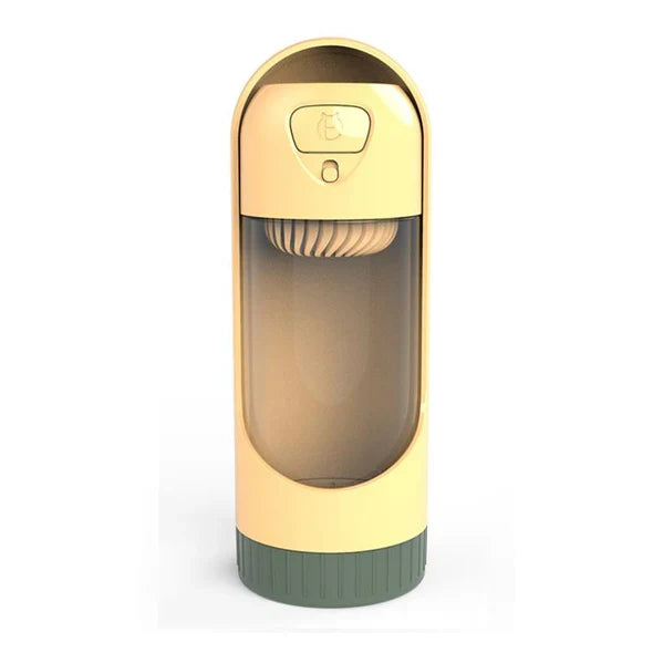 Mobile Trinkflasche für Haustiere mit Aktivkohlefilter für frisches Wasser, leicht & praktisch.