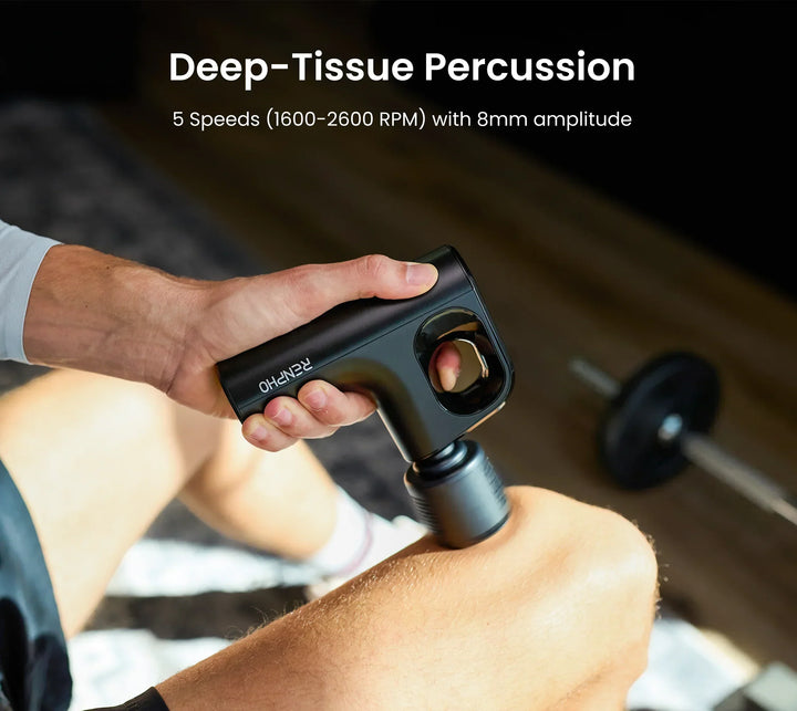 Mini Massagepistole mit einzigartiger Wärme-Kälte-Therapie. Perfekt für Wellness & Muskelregeneration.
