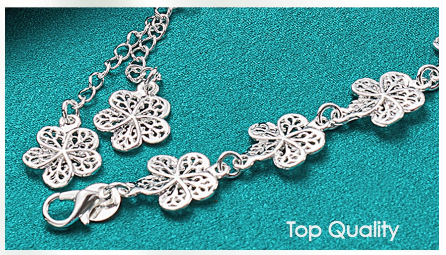 Elegantes Damen Silberarmband, filigran gearbeitet mit Blumenmotiv, perfekt für Alltag & besondere Momente.