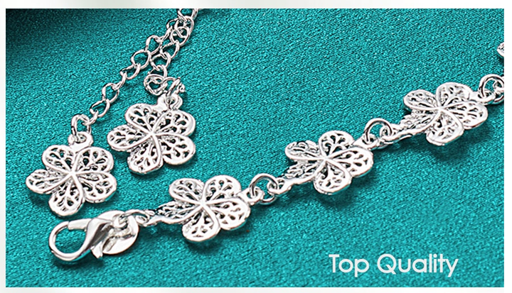 Elegantes Damen Silberarmband, filigran gearbeitet mit Blumenmotiv, perfekt für Alltag & besondere Momente.