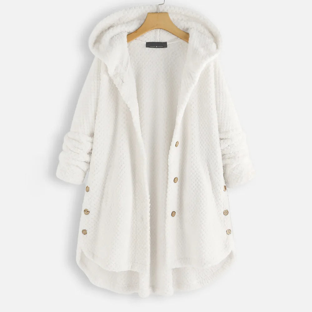 Stilvolle Damen Winterjacke Übergröße mit Kapuze, für optimalen Komfort & Wärme.