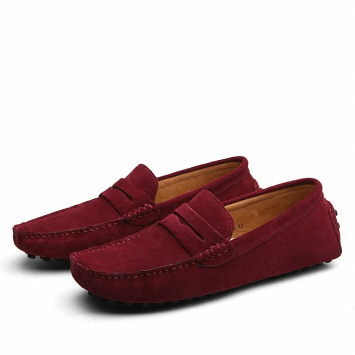 Stilvolle schwarze Herren Loafers, modische Frühlingsschuhe. Bequem für Büro & Alltag.
