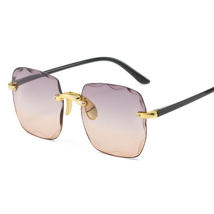 Moderne Unisex Sonnenbrille randlos im Vintage-Stil. Perfektes Modeaccessoire mit UV400.