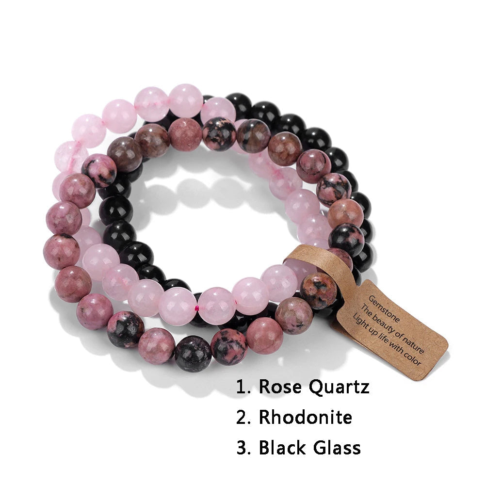 Herrenarmband aus Naturstein mit eleganten Opal-Perlen. Energiegeladenes Accessoire für Männer.