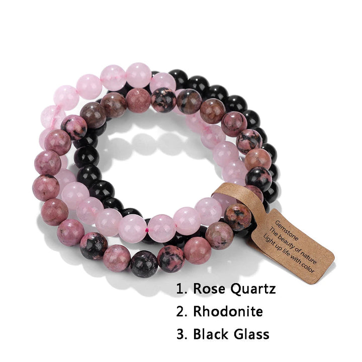 Herrenarmband aus Naturstein mit eleganten Opal-Perlen. Energiegeladenes Accessoire für Männer.