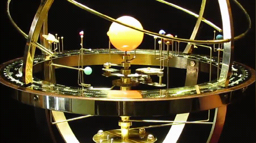 Dekoratives mechanisches Planetarium-Modell, ideales Geschenk für Astronomie- & Weltall-Fans.