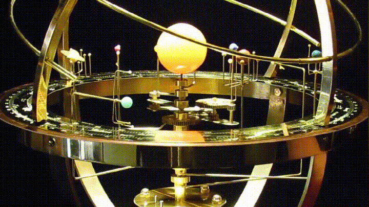 Dekoratives mechanisches Planetarium-Modell, ideales Geschenk für Astronomie- & Weltall-Fans.