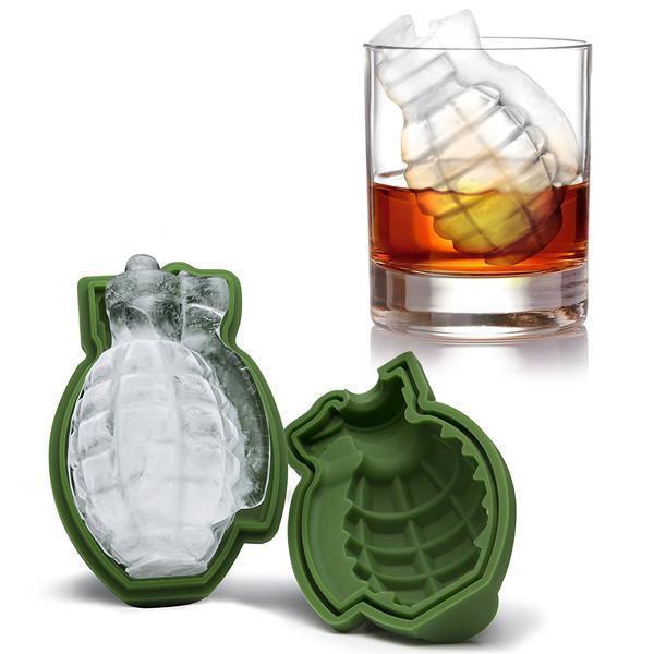 3D Handgranaten Eisform aus Silikon für einzigartige Eiswürfel, ideal für Cocktails, Getränke & Partys. Kreativer Eisbereiter.
