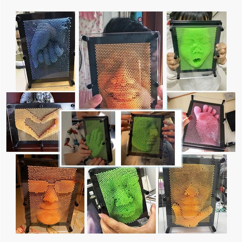 Interaktives 3D Pin Art Brett, das faszinierende 3D-Abdrücke erzeugt – für Kreativität und Spaß.