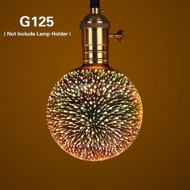 Auffälliges Retro Stimmungslicht: 3D Sternenlicht LED Glühbirne mit faszinierendem Feuerwerkseffekt.