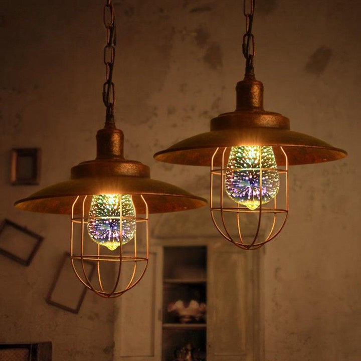 Retro E27 Glühbirne mit faszinierendem 3D Sternenlicht & LED Feuerwerkseffekt. Schafft eine magische Atmosphäre.
