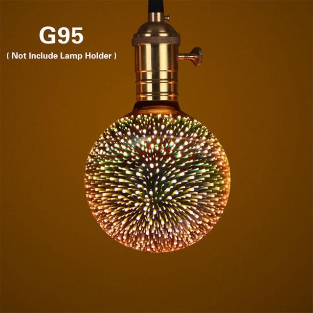 E27 LED Glühbirne mit 3D Feuerwerkseffekt und Sternenlicht. Ideale Nachtlampe & Dekolicht für jedes Zimmer.