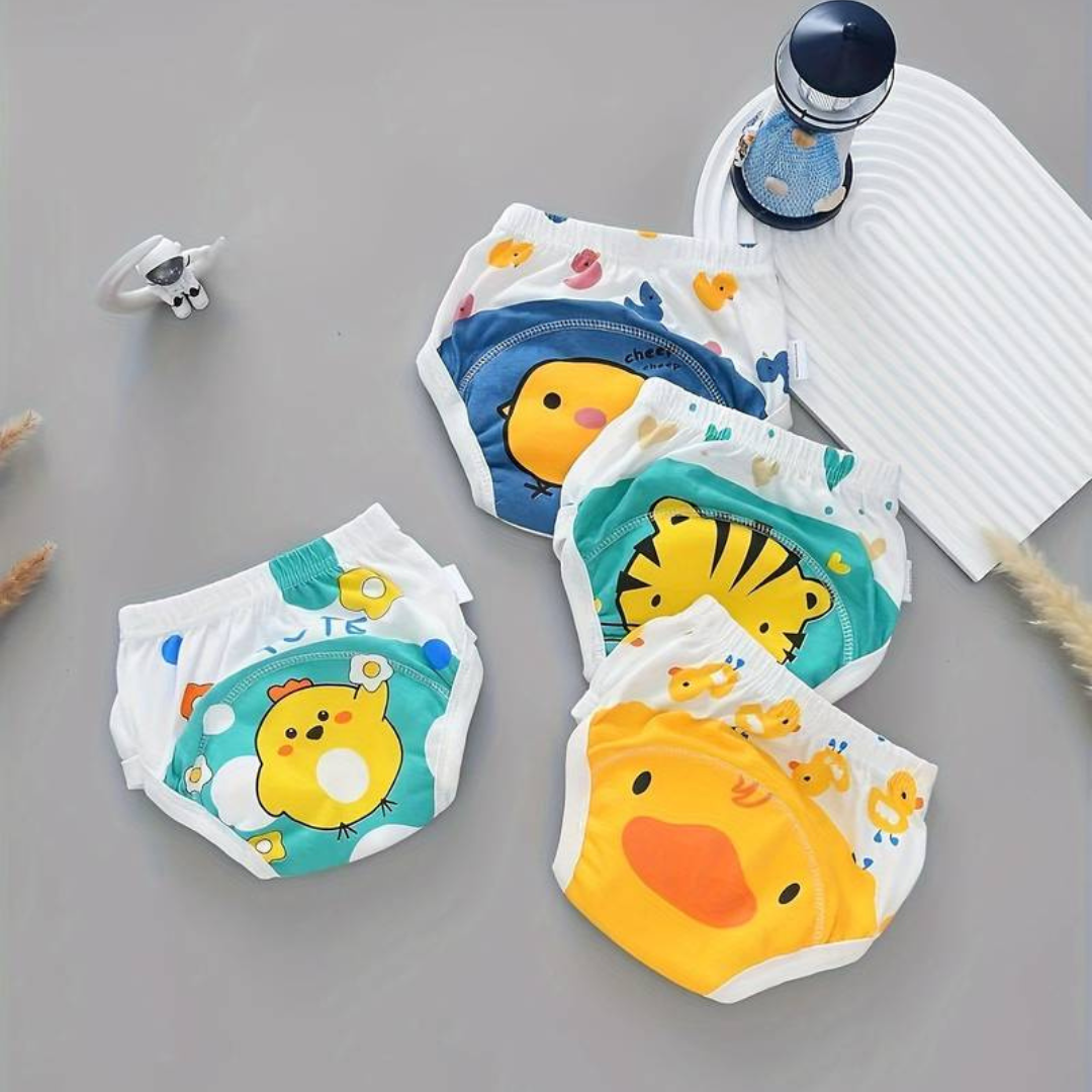 3er-Set PottyPals Baby Toilettentraining Höschen, saugfähig & waschbar für Kleinkinder. Ideal als Lernhöschen.