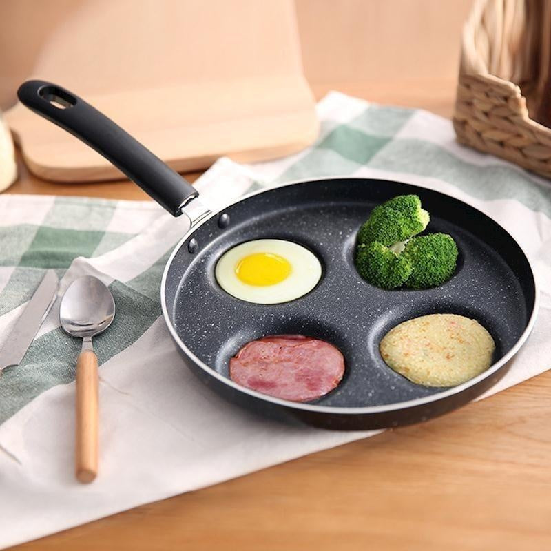 4-Wege Antihaft-Bratpfanne aus Aluminium für müheloses Kochen. Ideal für schnelle, gesunde Gerichte.