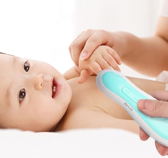 Sichere elektrische Nagelfeile für Neugeborene. Schmerzfreie & einfache Babynagelpflege für Eltern.
