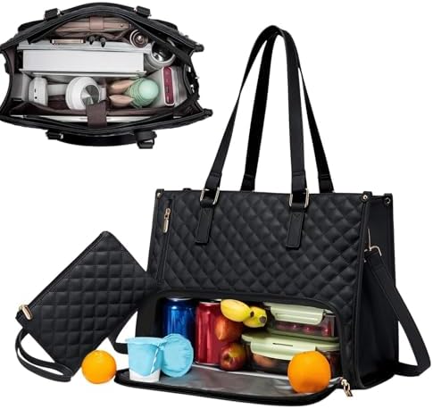 Unisex 2-in-1 isolierte Lunch- & Laptoptasche, ideal für Arbeit & Reisen, als Pendel- & Bürotasche.