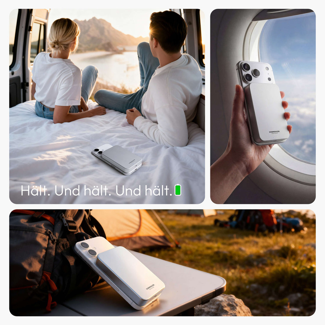 Qi2 zertifizierte MagSafe Powerbank 10000 mAh: Sicher und schnell laden.