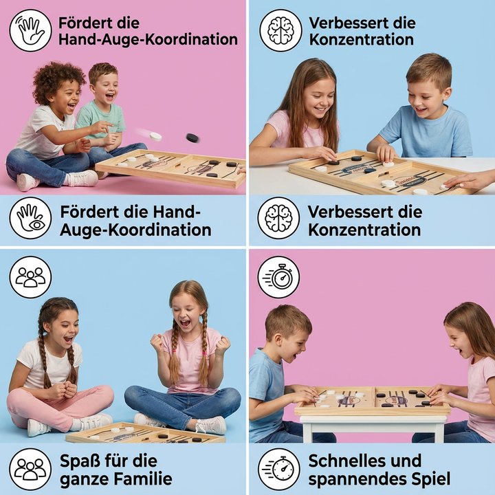 Actionreiches Schleuder-Schach: Robustes Holzspielzeug & Gesellschaftsspiel. Für spaßige Familienabende.