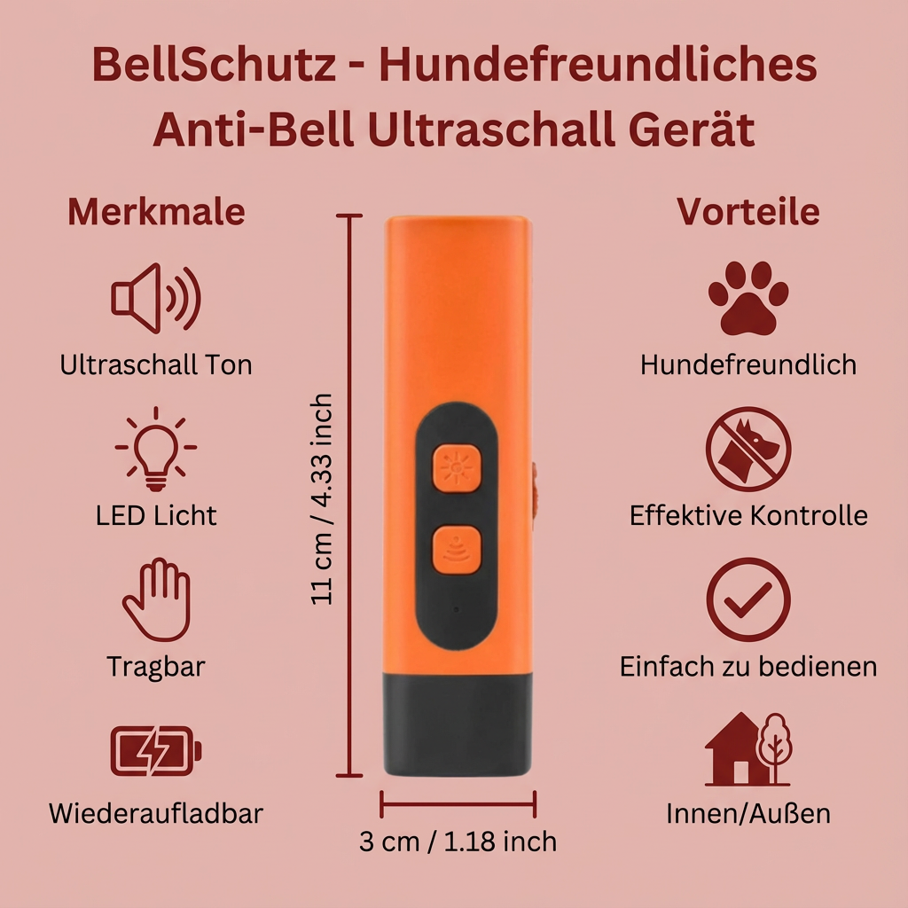 Friedliches Zuhause mit dem Anti-Bell Ultraschallgerät für Hunde. Ideal zur Verhaltenskontrolle und für entspannte Haustierbesitzer.