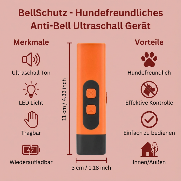 Friedliches Zuhause mit dem Anti-Bell Ultraschallgerät für Hunde. Ideal zur Verhaltenskontrolle und für entspannte Haustierbesitzer.