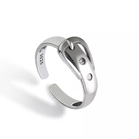 Zeitloser Unisex S925 Silberring in Gürtelform, perfektes Geschenk, elegantes Accessoire.