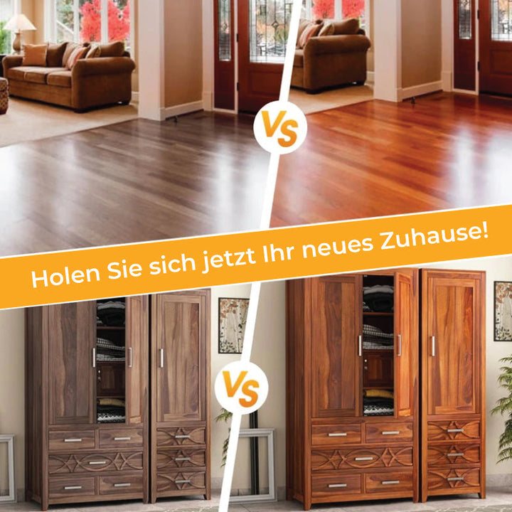 Bienenwachs Holzpflege 80g. Effektive Möbelpolitur & Naturwachs für Holzschutz, Glanz & einfache Reinigung.