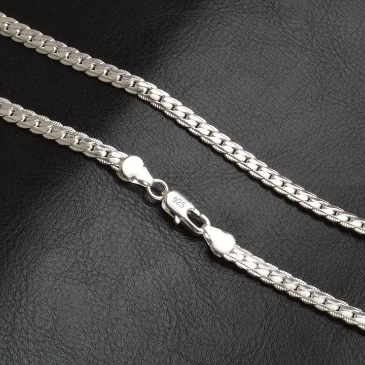 Exquisite Sterling Silber Halskette für Damen in Geschenkbox. Elegante Silberkette, ideales Geschenk für Frauen.