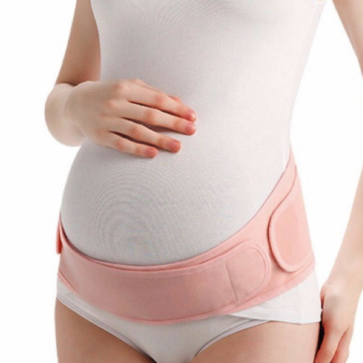Ergonomisches Schwangerschafts Bauchband, verstellbar für individuellen Komfort und Rückenentlastung.