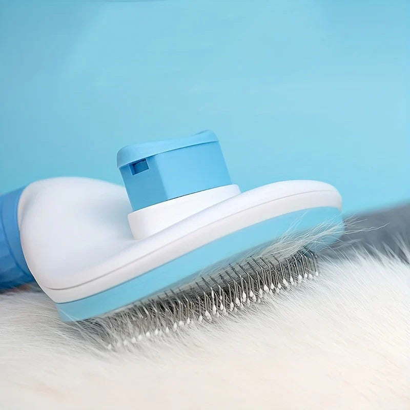 Innovative selbstreinigende Tierbürste. Einfache Entfernung von Tierhaaren für mühelose Haustierpflege.