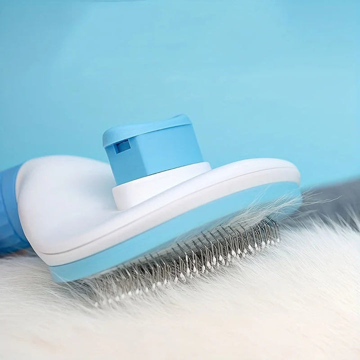 Innovative selbstreinigende Tierbürste. Einfache Entfernung von Tierhaaren für mühelose Haustierpflege.