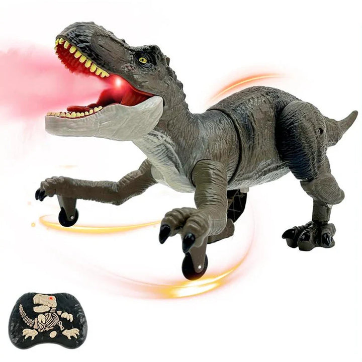 Geschenkidee: RC Velociraptor mit Licht, Sound & Nebel, toll für kleine Dino-Fans.