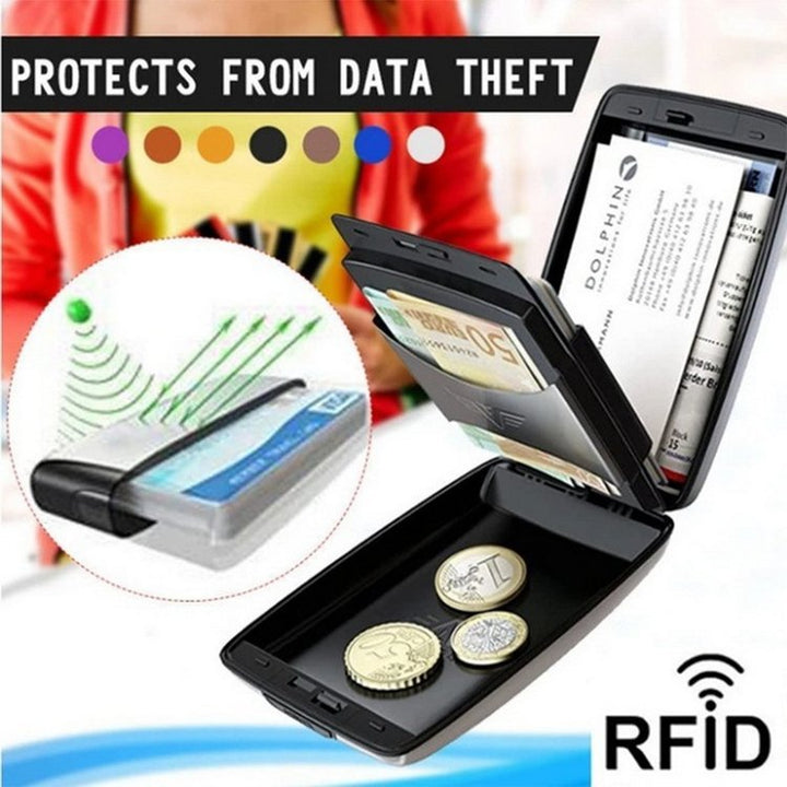 Modernes RFID-Kreditkartenetui aus Aluminium, stilvoll, sicher und robust im Alltag.