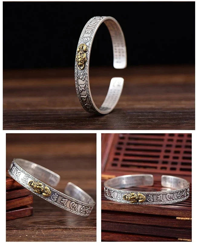 Elegantes Pixiu Glücks-Armband mit schwarzen Perlen, symbolisiert Schutz & Reichtum. Unisex Fengshui-Schmuck.