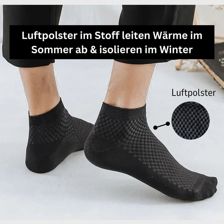 Weiche, atmungsaktive Unisex Kurzsocken für dauerhafte Frische. Geruchsneutrale Sneakersocken für jeden Tag.