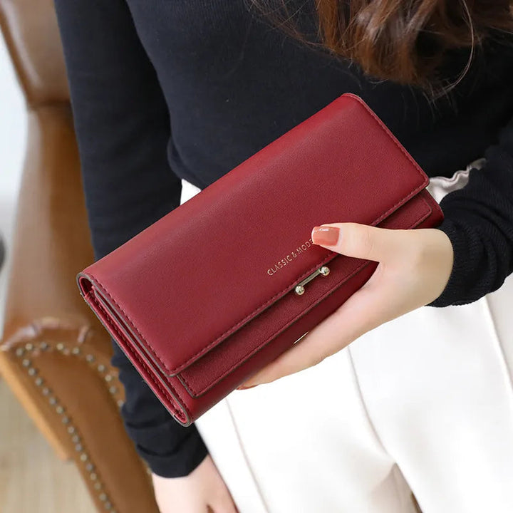 Elegante Damen Geldbörse, stilvolles Portemonnaie mit Pailletten, viel Platz als Clutch & Organizer.