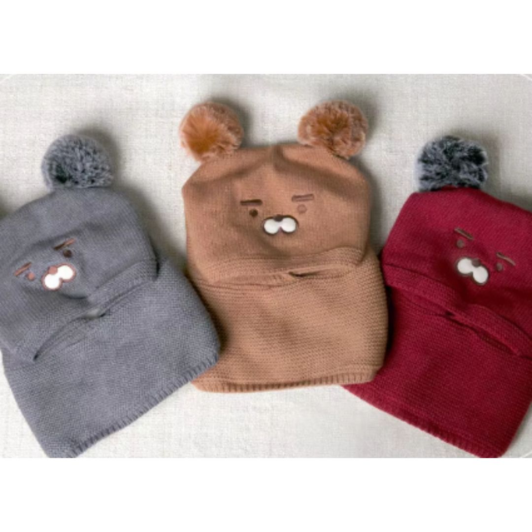 Premium Babymütze, gestrickt, mit niedlichen Ohren und weichem Fleecefutter, optimaler Kälteschutz.