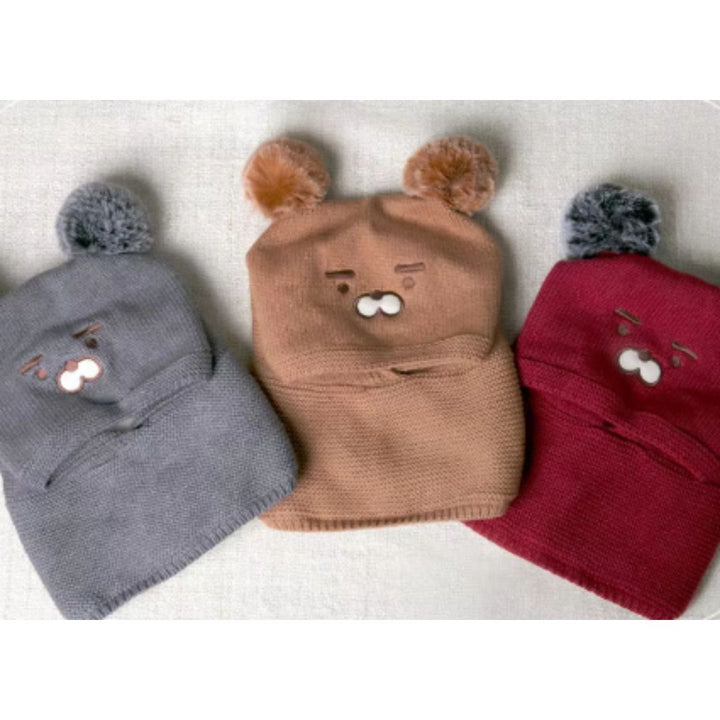 Premium Babymütze, gestrickt, mit niedlichen Ohren und weichem Fleecefutter, optimaler Kälteschutz.