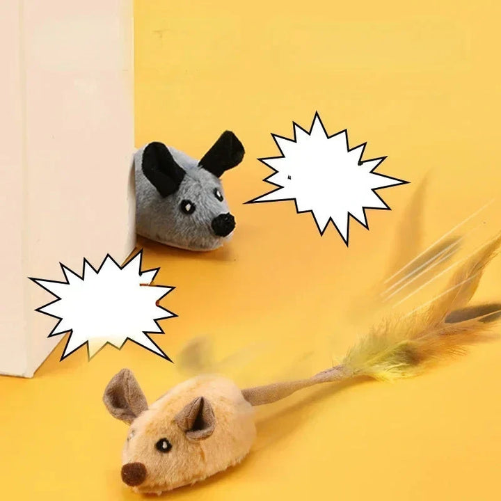Robuste interaktive Katzenmaus als Jagdspielzeug, bietet aktiven Katzen langanhaltende Beschäftigung und Bewegung.