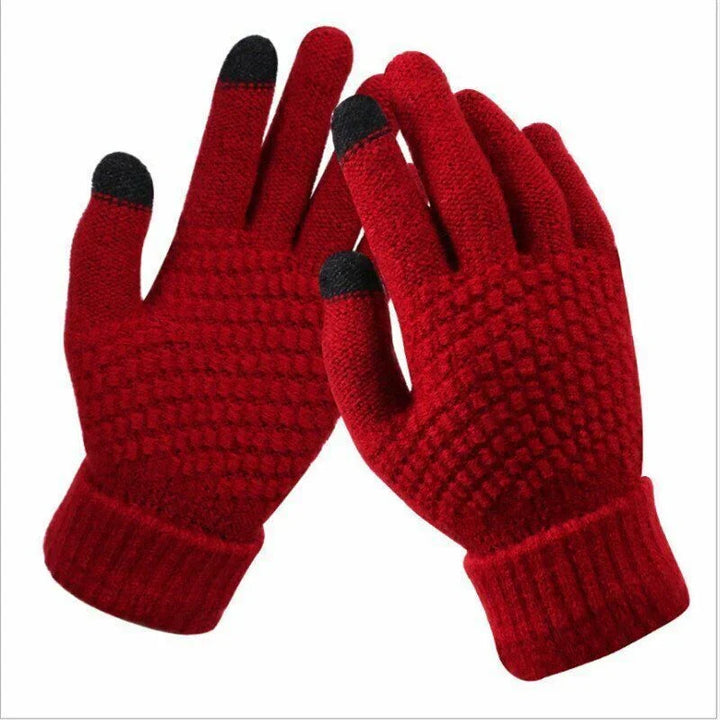 Moderne Touchscreen-Handschuhe für Damen und Herren, gestrickt und warm, ideal für den Winter.