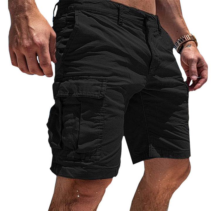 Bequeme Cargo Bermuda für Herren, perfekt für Outdoor-Abenteuer & warme Sommertage. Robuste kurze Hose in Grün.