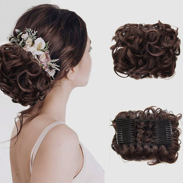 Haarteil synthetisch, Dutt-Haarband für einfaches Volumen-Styling und schöne Frisuren.