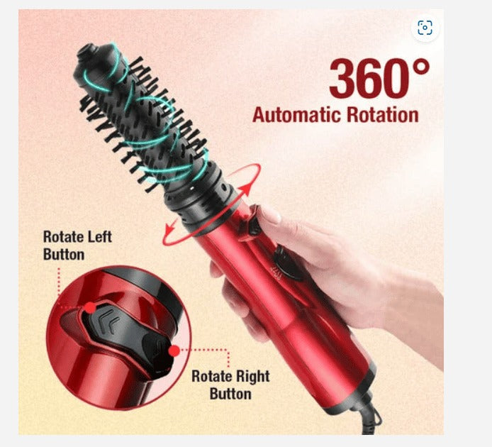 Haarstyling-Tool: Rotierende Volumenbürste für schnelle Föhnfrisuren, Locken und schöne Wellen.