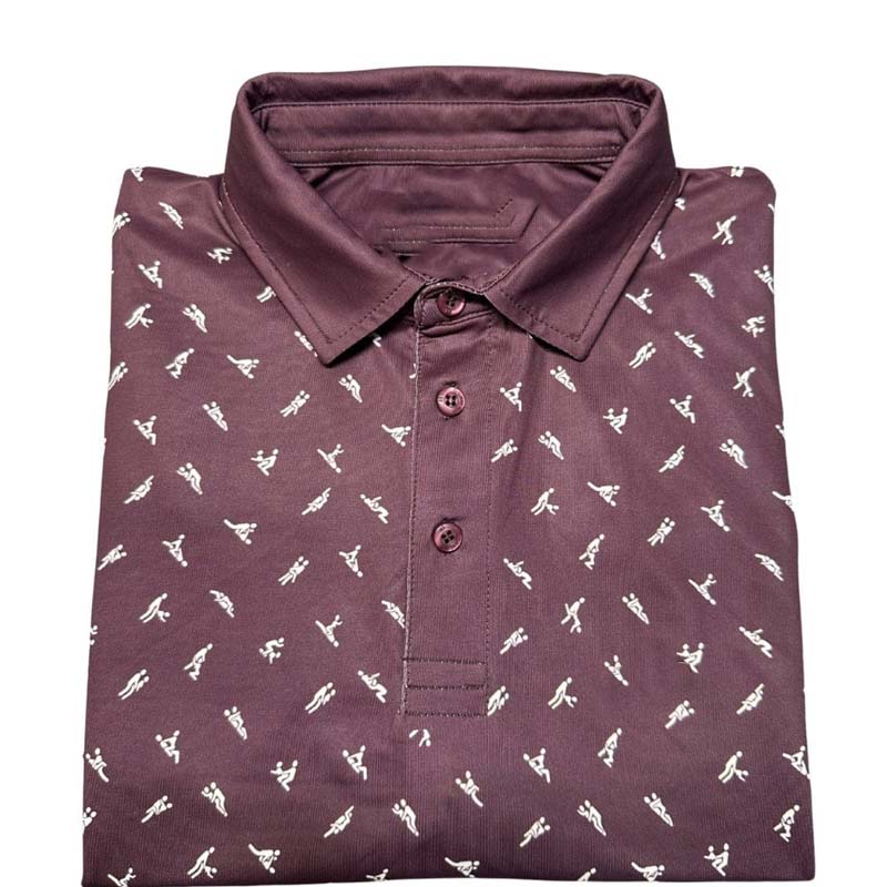 Stylisches schwarzes Herren Poloshirt mit Print; slim fit für eine elegante Silhouette. Kurzarm.