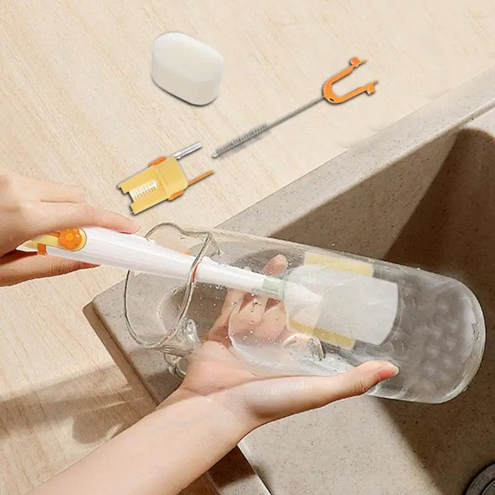 Umfassendes Reinigungsset als Flaschenbürste für enge Hälse & schwer erreichbare Stellen; maximale Sauberkeit.