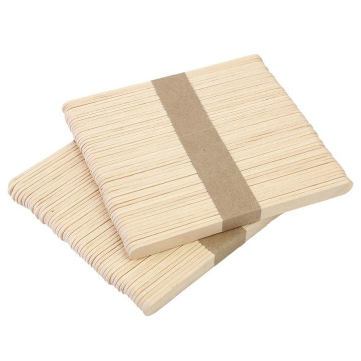 50er Pack hygienischer Unisex Holz-Wachs-Spatel aus Birkenholz für präzise Haarentfernung & glatte Haut.